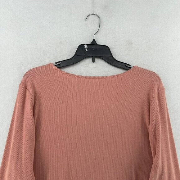 Old Navy Sweater Womens 2x Peach Rib Knit Scoop Neck Long Sleeve Pullover - Picture 9 of 11